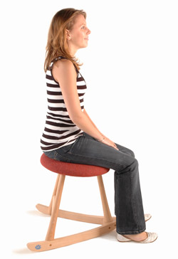 Natural leg posture when sitting on a Wave Stool