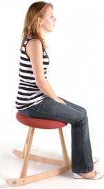 Sitting on Wave Stool