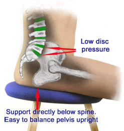 Healthy spine on Wave Stool (the posture is just the same as this on posChair 1)